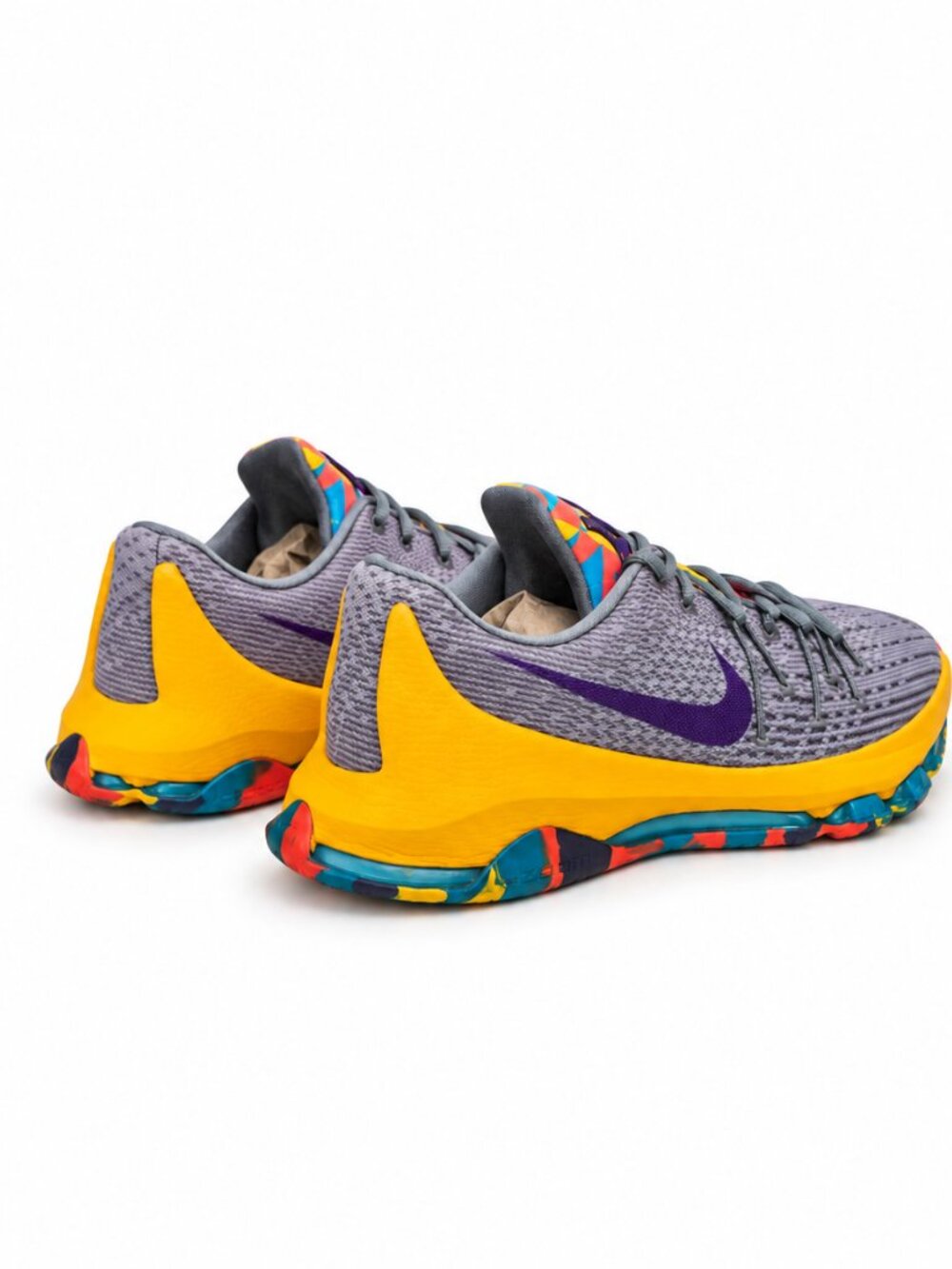 Nike KD8GS Court Purple Basketball 768867-050 Grey Multicolor Size 4.5Y US 6.5 - Picture 2 of 9